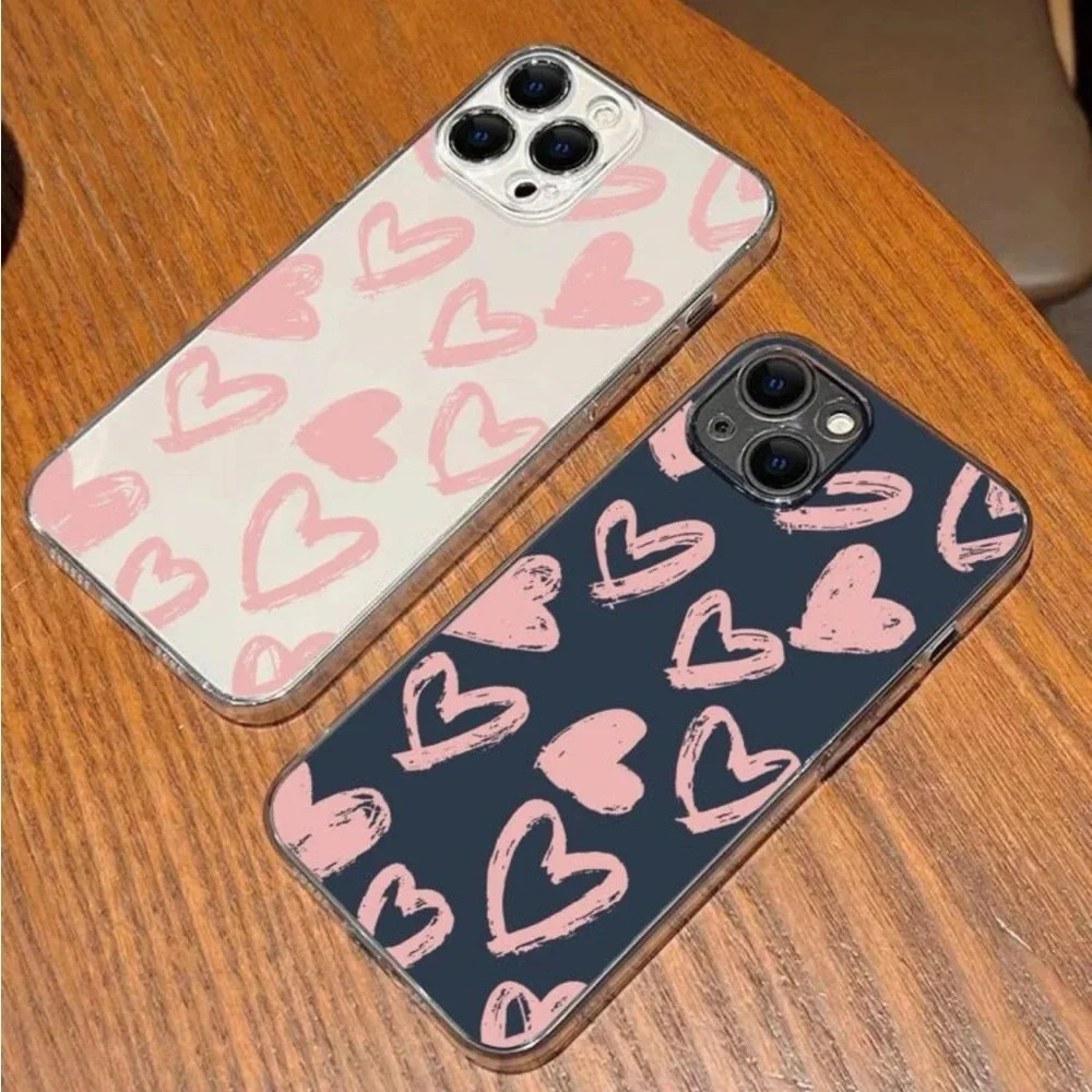 ⚠️Clearance💕iPhone 14/Pro/Pro Max Heart Pattern Clear iPhone Case - Picture 3 of 4
